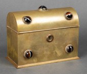 BRASS DOME TOP CASKET WITH AGA
