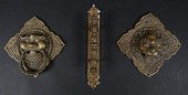 BRASS DOOR KNOCKERS AND HANDLE