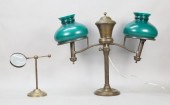 BRASS DOUBLE ARM STUDENT LAMP