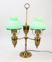 BRASS DOUBLE ARM STUDENT LAMPB