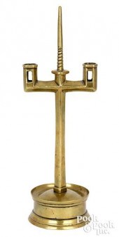 BRASS DOUBLE-SOCKET CANDLE AND