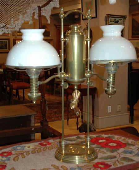 Brass Double Student Lamp 	 