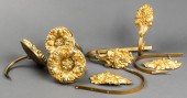 BRASS DRAPE TIE BACKS, 6 PCS S