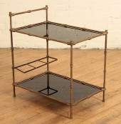 BRASS DRINKS SERVER WITH BOTTL