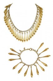 BRASS DROP DESIGN NECKLACE AND