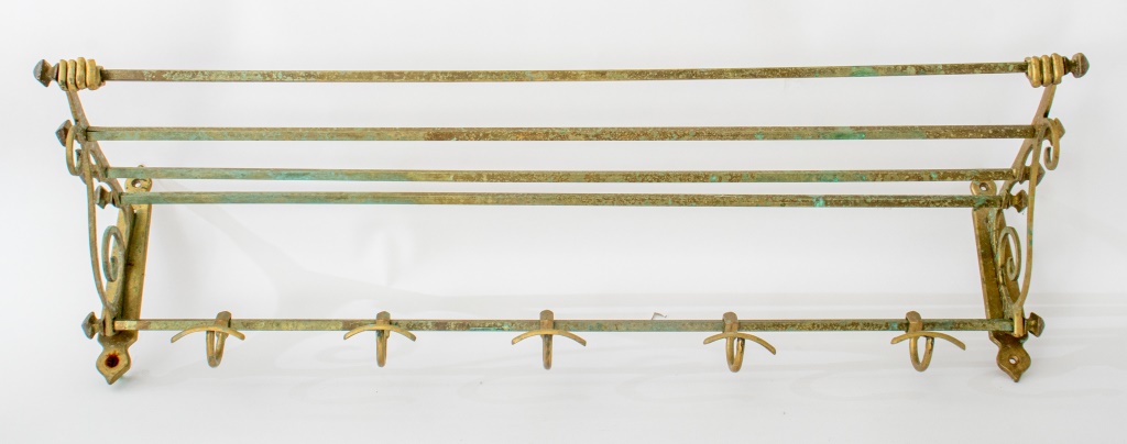 BRASS ENTRANCE COAT RACK Brass