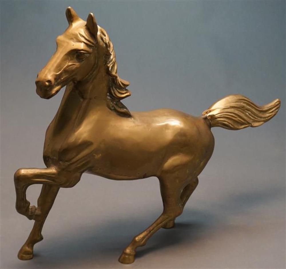 BRASS FIGURE OF A HORSE, H: