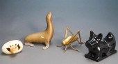 BRASS FIGURE OF SEAL, BRASS CR