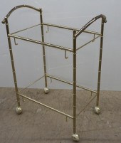 BRASS FINISH FAUX BAMBOO TWO-T