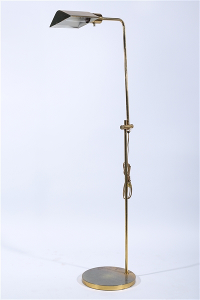 Brass finish floor lamp with