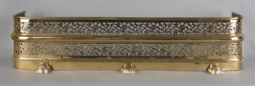 Brass fire fender together with a