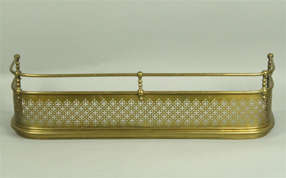 BRASS FIRE FENDER with rounded