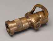 Brass fire hose nozzle, adjust