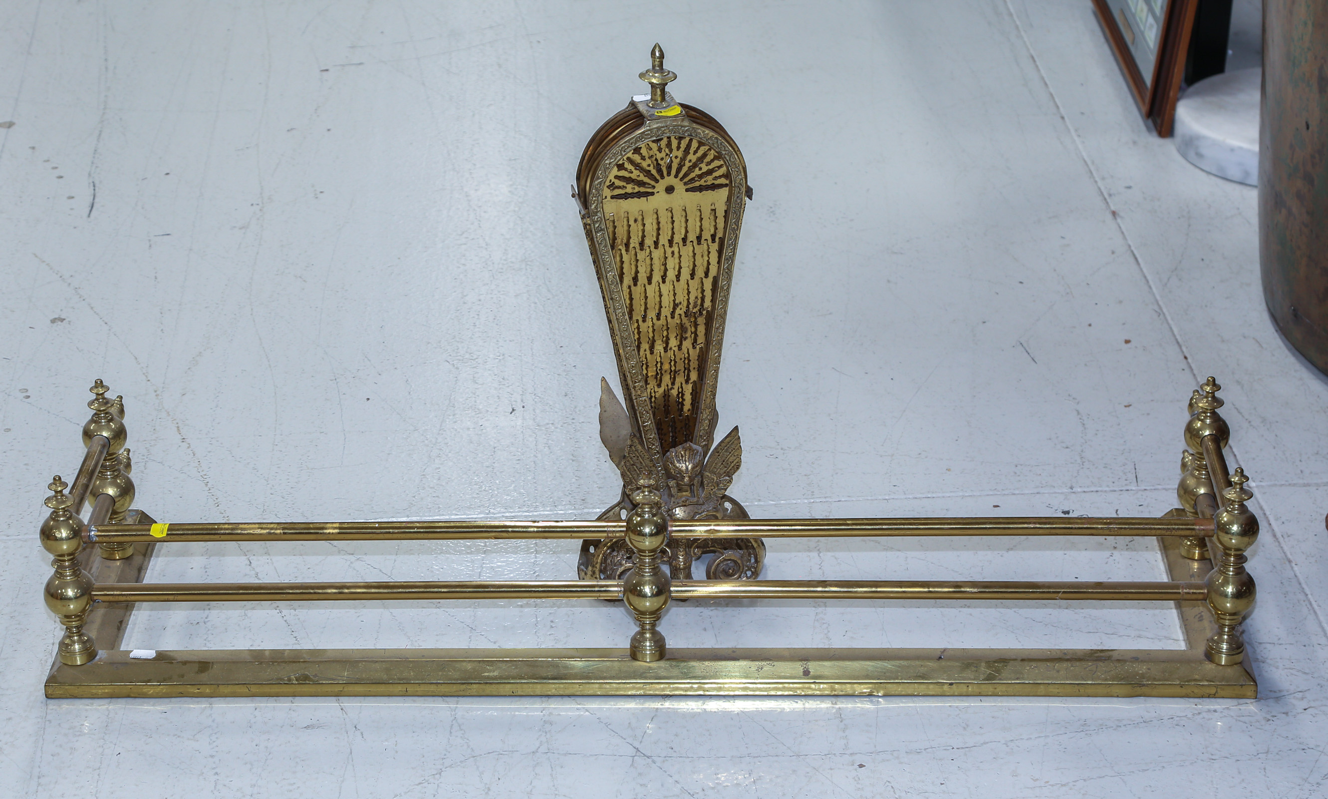BRASS FIRE SCREEN & BRASS FIRE