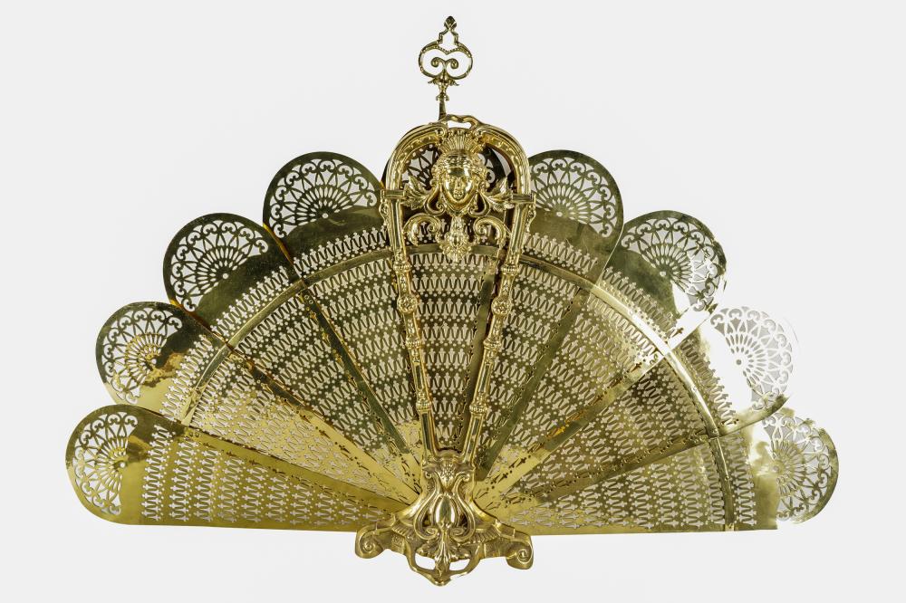 BRASS FIRE SCREENthe panels