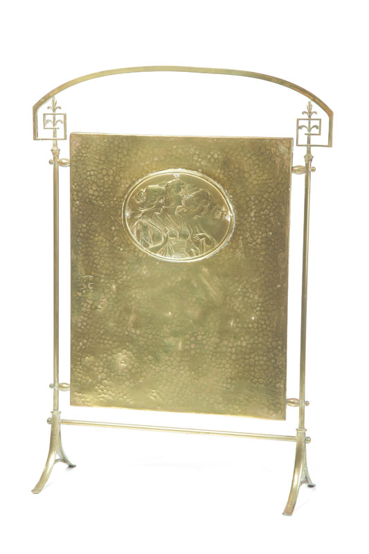 BRASS FIREPLACE SCREEN. 