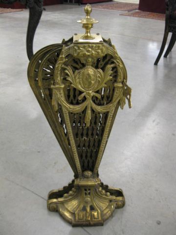 Brass Fireplace Screen fan out