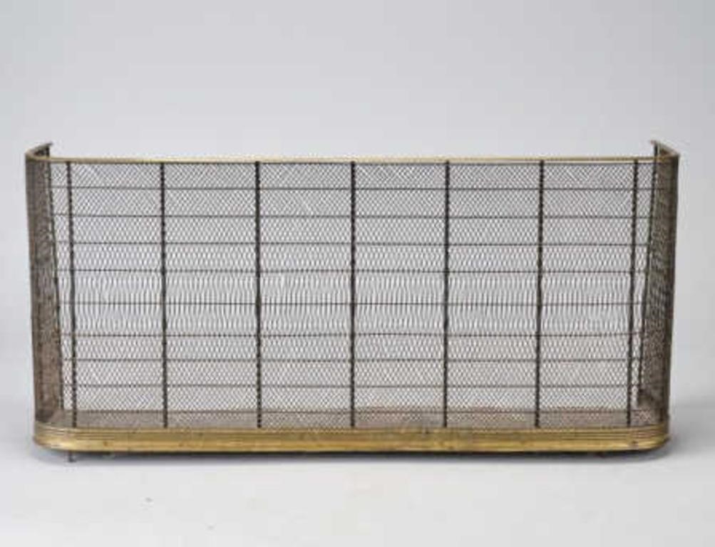 BRASS FIREPLACE SCREENA 19th