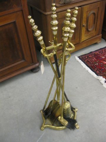 Brass Fireplace Tool Set