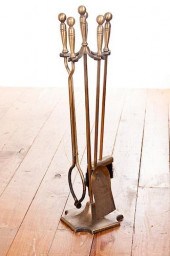 BRASS FIREPLACE TOOL SETAntiqu