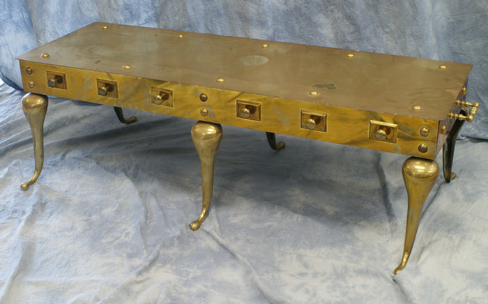 Brass fireplace trivet with