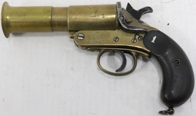BRASS FLARE GUN, SYDNEY CSR, 9 1/2"