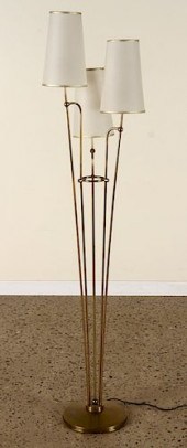 BRASS FLOOR LAMP MANNER OF JEA