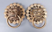 BRASS FOO DOG DOOR KNOCKERS, P