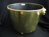 Brass Footed Planterwith figur