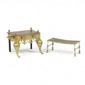 BRASS FOOTMAN AND KETTLE STAND