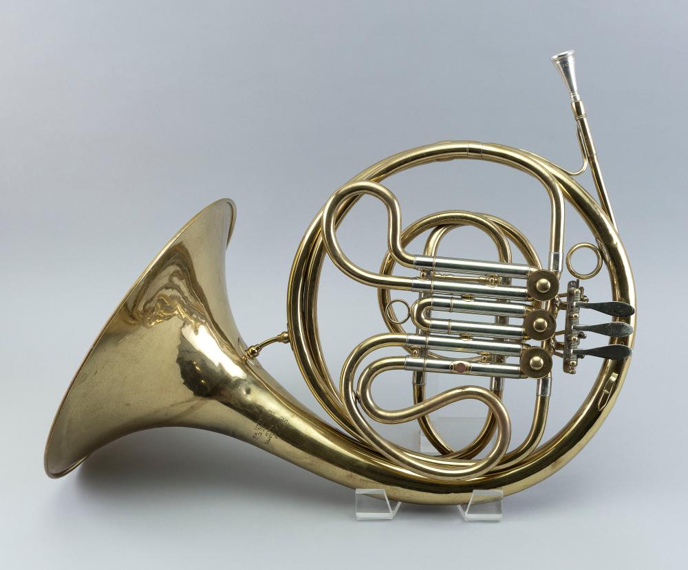 BRASS FRENCH HORN EARLY 20TH