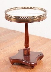 BRASS GALLERY MARBLE TOP PLANT