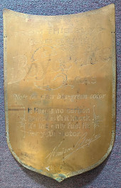 BRASS GAS PUMP SIGN FROM BOYCE