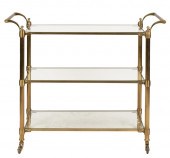 BRASS, GLASS, AND LEATHER BAR