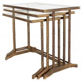 BRASS & GLASS BAMBOO MOTIF NES