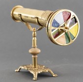 BRASS & GLASS KALEIDOSCOPE ON