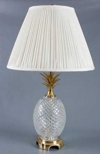 BRASS & GLASS PINEAPPLE LAMPWith