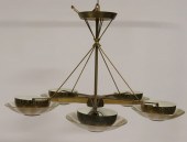BRASS & GLASS STAR FORM MIDCEN