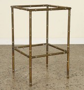 BRASS GLASS TWO TIER SIDE TABL