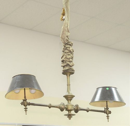 BRASS HANGING LIGHT HAVING TWO