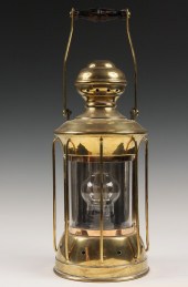 BRASS HELM LANTERN - 19th c Pe