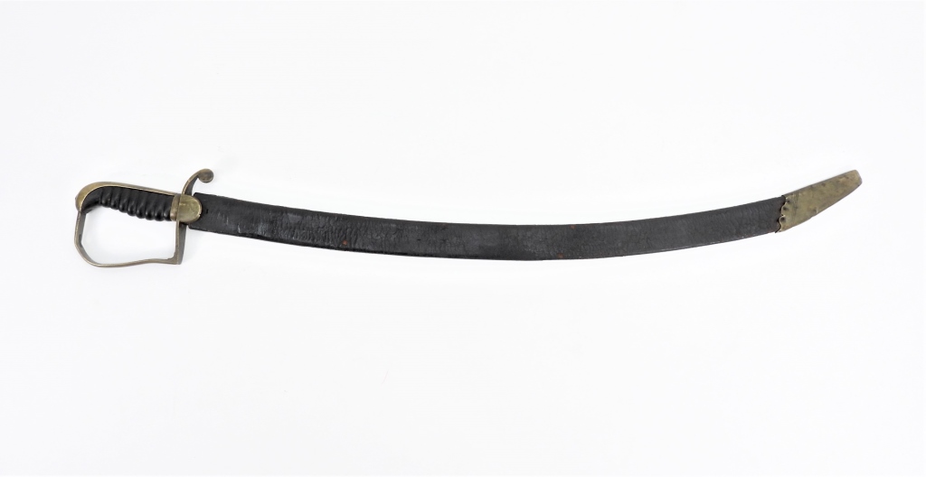 BRASS HILTED HANGER AND SCABBARD C.