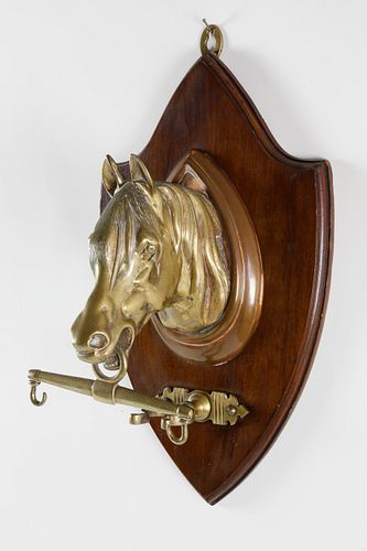 BRASS HORSE HEAD SCULPTUREBrass