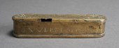 BRASS HUMIDOR WITH INSCRIBED M