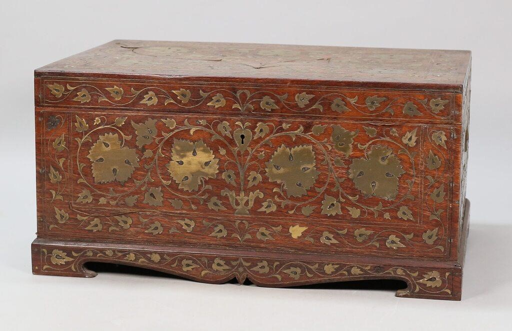BRASS INLAID CAMPHOR WOOD DRESSER