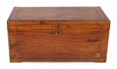 BRASS-INLAID CAMPHORWOOD TRUNK