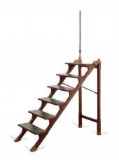 BRASS INLAID FOLDING MAHOGANY