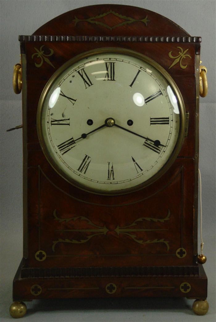 Brass inlaid mahogany English