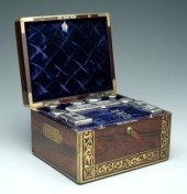 Brass inlaid rosewood dressing