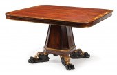 BRASS INLAID ROSEWOOD TILT-TOP